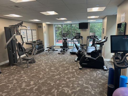 Fitness Equipment, Gym, Interior, Recessed Lighting