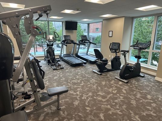 Fitness Equipment, Gym, Interior, Recessed Lighting