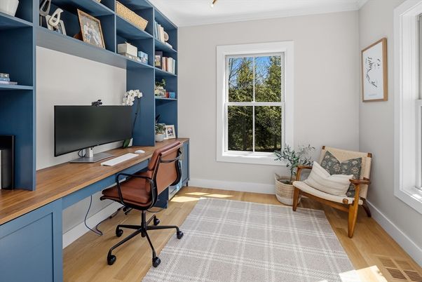 Home Office, Interior, Wood Texture Flooring