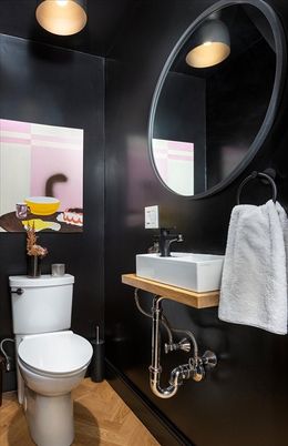 Bathroom, Interior, Wood Texture Flooring