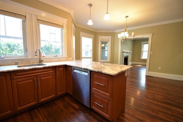 Chandelier, Interior, Kitchen, Pendant Lights, Wood Texture Flooring