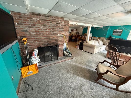 Fireplace, Interior, Living room, Stone Walls