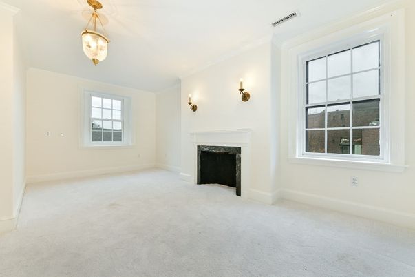 Empty room, Fireplace, Interior, Pendant Lights