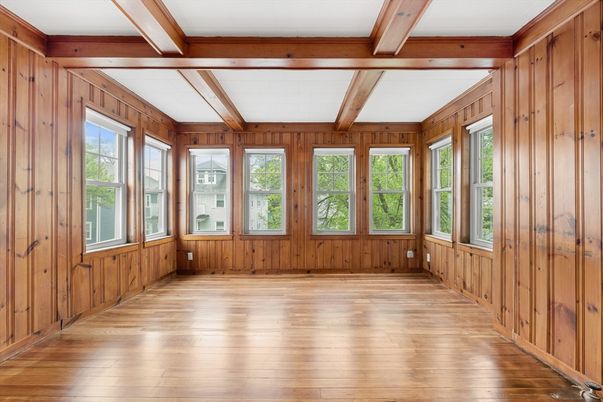 Empty room, Interior, Wooden Beams, Wood Texture Flooring, Wooden Walls