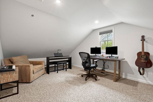 Home Office, Interior, Piano, Recessed Lighting