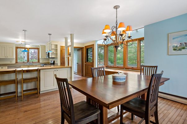Chandelier, Dining room, Interior, Kitchen, Pendant Lights, Wood Texture Flooring