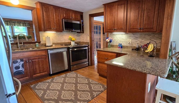 Interior, Kitchen, Wood Texture Flooring