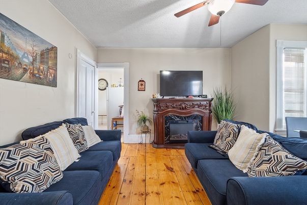 Fireplace, Interior, Living room, Wood Texture Flooring