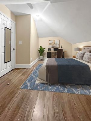 Bedroom, Interior, Wood Texture Flooring