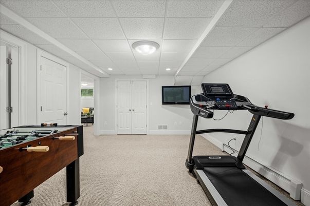 Fitness Equipment, Game Room, Interior, Recessed Lighting