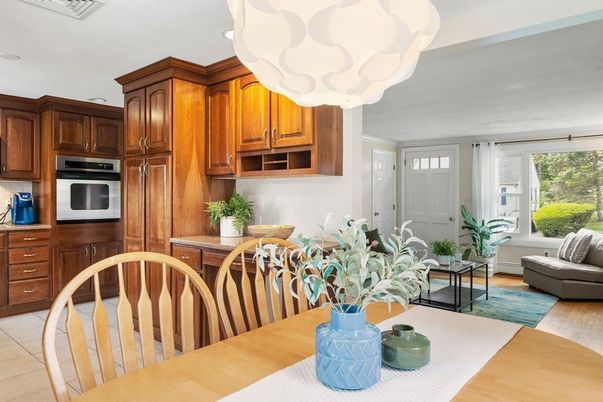 Dining room, Interior, Kitchen, Living room, Recessed Lighting, Stainless Steel Appliances