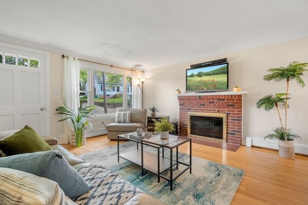 Fireplace, Interior, Living room, Wood Texture Flooring