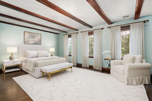 Bedroom, Interior, Wooden Beams, Wood Texture Flooring