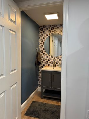 Bathroom, Interior, Wood Texture Flooring