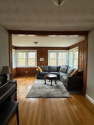 Interior, Living room, Piano, Wooden Beams, Wood Texture Flooring, Wooden Walls