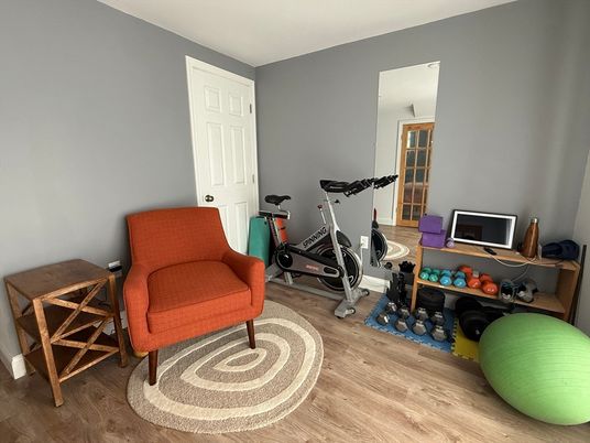 Fitness Equipment, Interior, Wood Texture Flooring