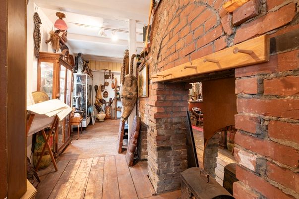 Fireplace, Interior, Stone Walls, Wood Texture Flooring
