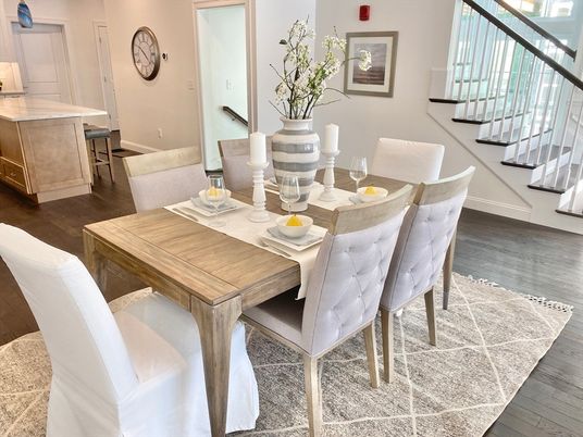 Dining room, Interior, Wood Texture Flooring