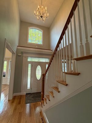 Chandelier, Interior, Wood Texture Flooring