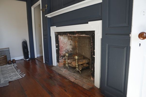 Fireplace, Interior, Wood Texture Flooring