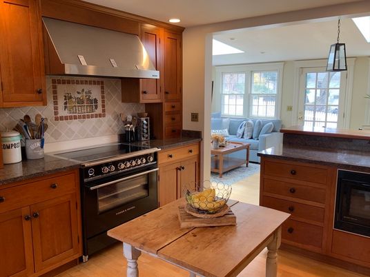 Interior, Kitchen, Living room, Recessed Lighting, Stainless Steel Appliances, Wood Texture Flooring