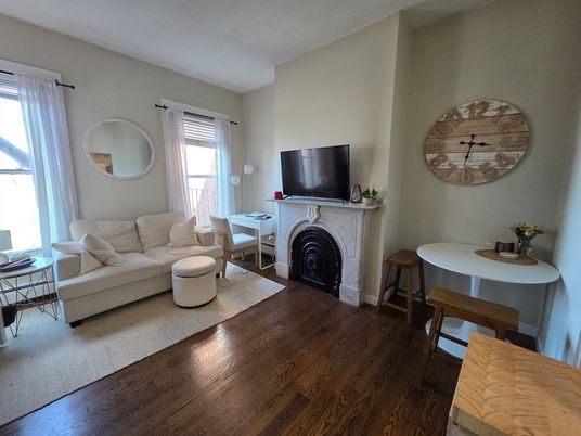 Dining room, Fireplace, Interior, Living room, Wood Texture Flooring