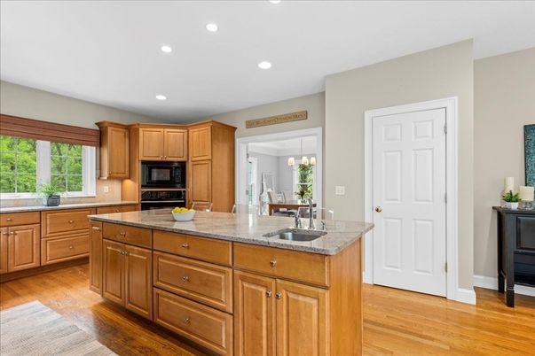 Dining room, Interior, Kitchen, Recessed Lighting, Wood Texture Flooring