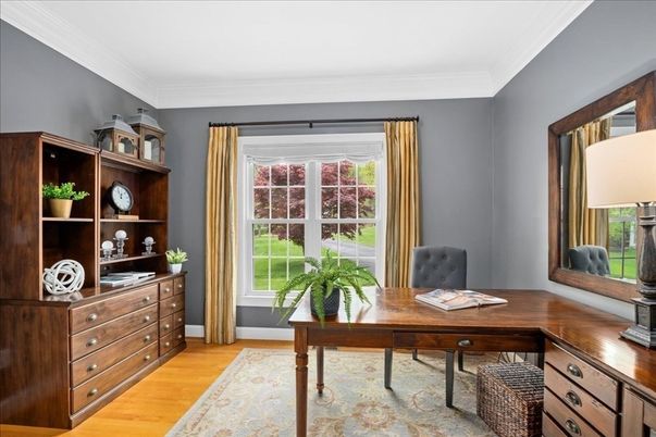 Home Office, Interior, Wood Texture Flooring
