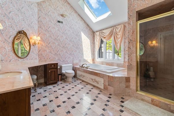 Bathroom, Dual Sink Vanities, Glass Shower, Interior