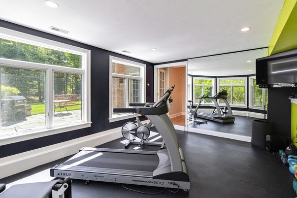 Fitness Equipment, Gym, Interior, Recessed Lighting