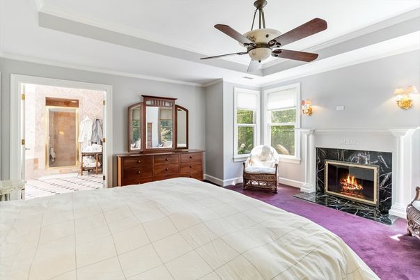 Bedroom, Fireplace, Interior
