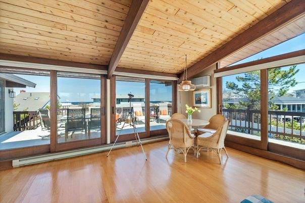 Dining room, Interior, Pendant Lights, Wooden Beams, Wooden Ceilings, Wood Texture Flooring