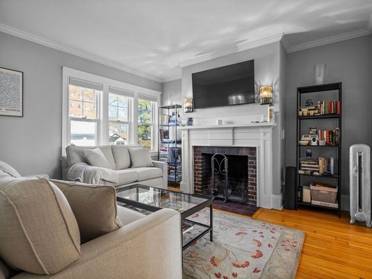 Fireplace, Interior, Living room, Wood Texture Flooring