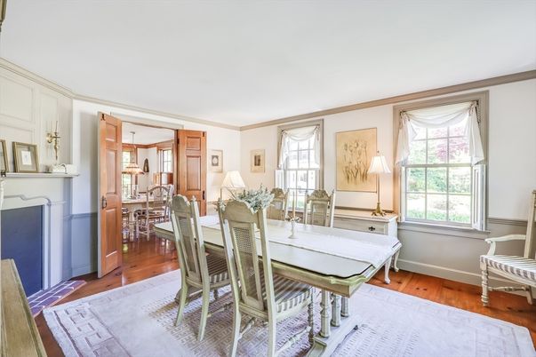 Dining room, Interior, Wood Texture Flooring
