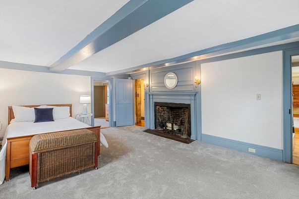 Bedroom, Fireplace, Interior