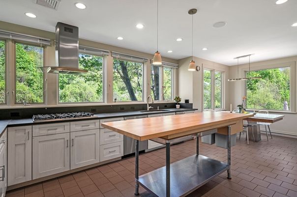Interior, Kitchen, Pendant Lights, Recessed Lighting, Stainless Steel Appliances