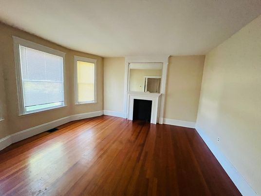 Empty room, Fireplace, Interior, Wood Texture Flooring