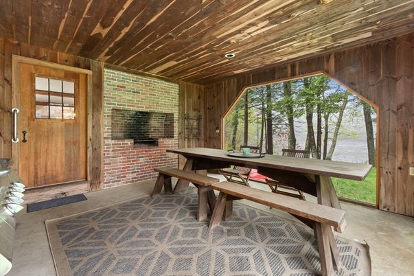 Dining room, Interior, Stone Walls, Wooden Ceilings, Wooden Walls