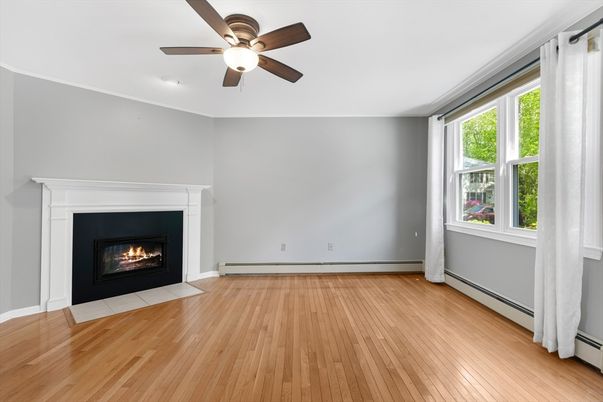 Empty room, Fireplace, Interior, Wood Texture Flooring