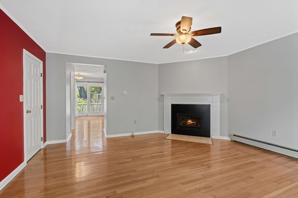 Empty room, Fireplace, Interior, Wood Texture Flooring
