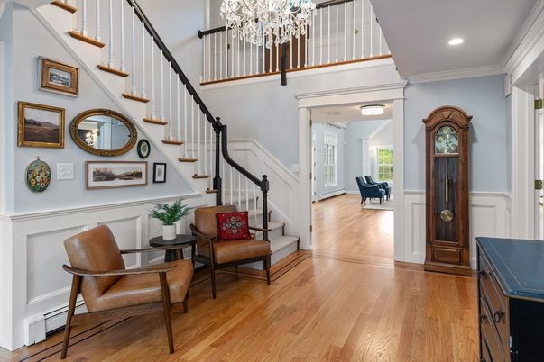 Chandelier, Interior, Recessed Lighting, Wood Texture Flooring