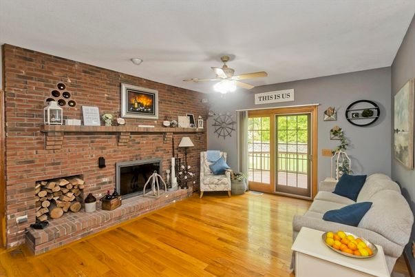 Fireplace, Interior, Stone Walls, Wood Texture Flooring