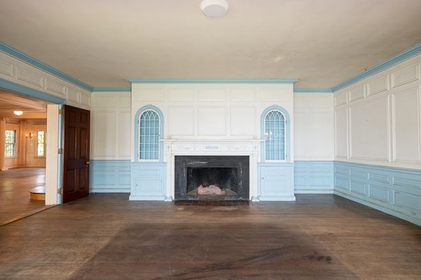 Empty room, Fireplace, Interior, Wood Texture Flooring