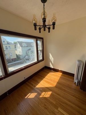 Chandelier, Empty room, Interior, Wood Texture Flooring