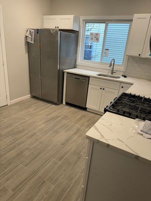 Interior, Kitchen, Wood Texture Flooring