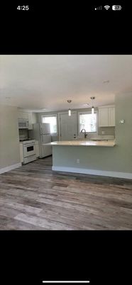 Interior, Kitchen, Pendant Lights, Stainless Steel Appliances, Wood Texture Flooring