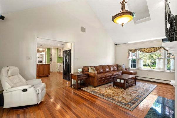 Interior, Kitchen, Living room, Pendant Lights, Recessed Lighting, Stainless Steel Appliances, Wood Texture Flooring