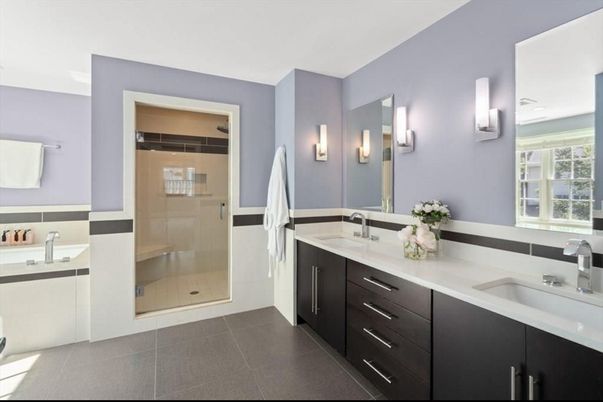 Bathroom, Dual Sink Vanities, Glass Shower, Interior