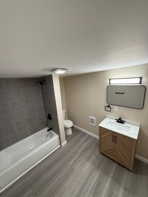Bathroom, Interior, Wood Texture Flooring