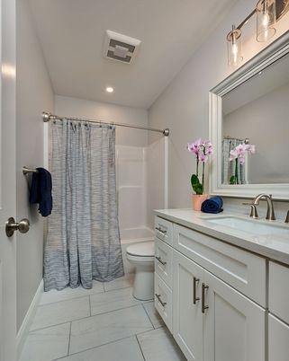 Bathroom, Interior, Marble, Recessed Lighting